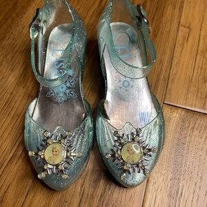 Girls light up Glittery Blue Dress Shoes